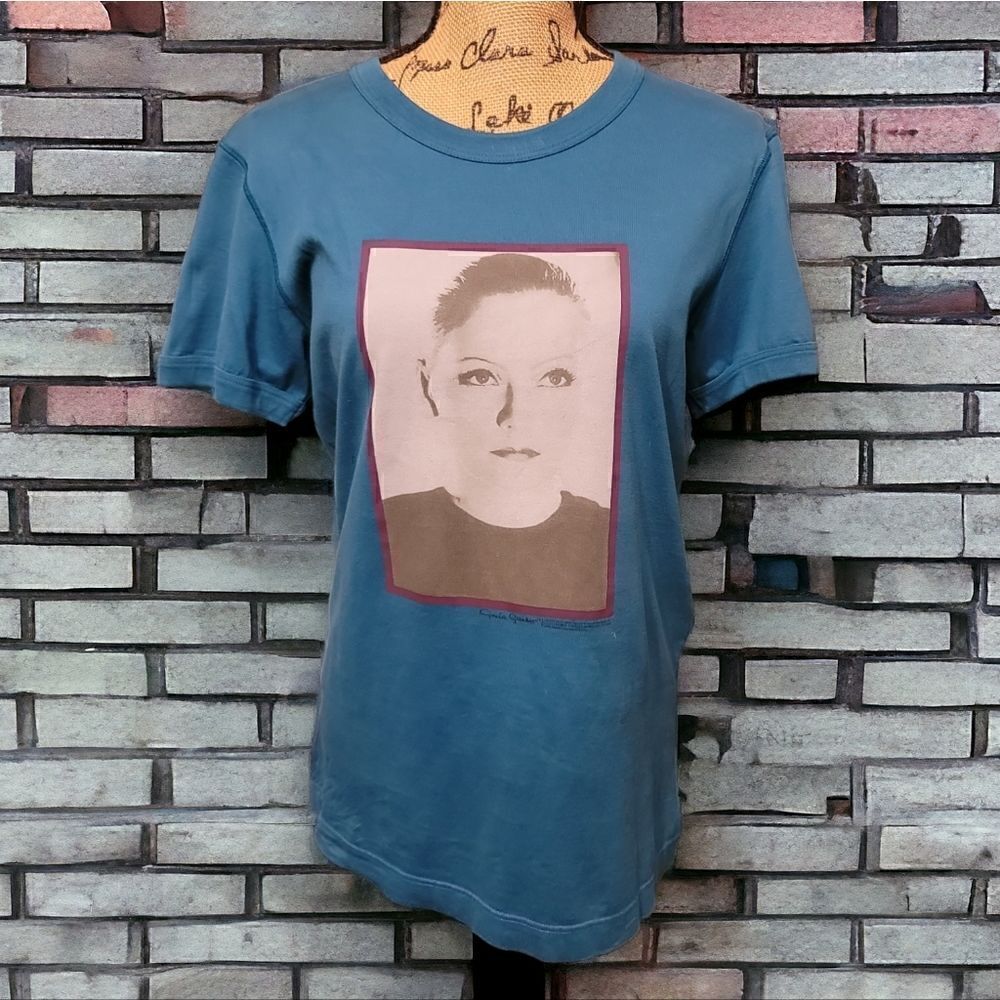 Dolce &Gabbana RARE Greta Garbo Tee Shirt Vintage 90's Size 48 US 38/M With COA